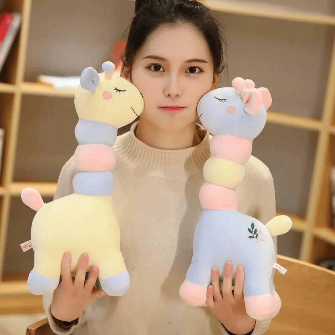 CuddleNest Giraffe Toy in Pastel color 45 cm - Giraffe_Pink_45*20*15