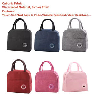 CuddleNest Insulated Lunch Bag for Office Men & Women | Tiffin Bag for School Kids with Aluminum Foil, Waterproof & Durable - Lunch Box Bag_Brivilas_Pink