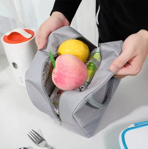 CuddleNest Insulated Lunch Bag for Office Men & Women | Tiffin Bag for School Kids with Aluminum Foil, Waterproof & Durable - Lunch Box Bag_Brivilas_Pink