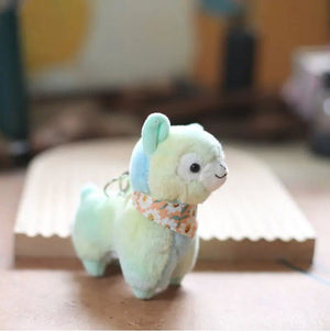CuddleNest Kawaii Plush Animal – Sheep/Alpaca Inspired Cuddly Toy in Rainbow Color - Sheep_Rainbow