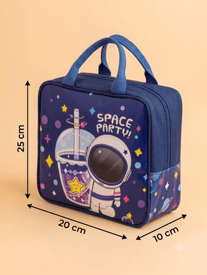 CuddleNest Kids Astronaut Insulated Lunch Bag with Zipper Pocket 5L - Insulated lunch bag