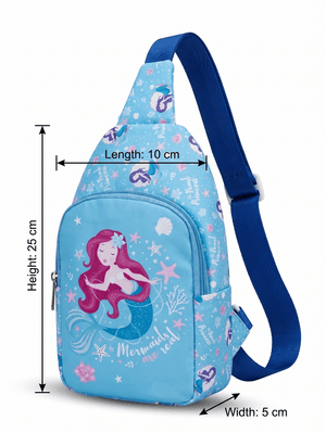 CuddleNest Kids Crossbody Sling Bag – Mermaid Adventure Edition (Aquamarine) - Bags