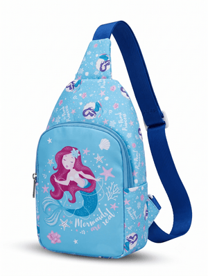 CuddleNest Kids Crossbody Sling Bag – Mermaid Adventure Edition (Aquamarine) - Bags