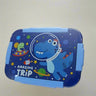 CuddleNest Kids Dinosaur Printed 3 - Compartment Bento Lunch Box - S.S. Utensils Lunch Box_Dinosaur_24*18*7
