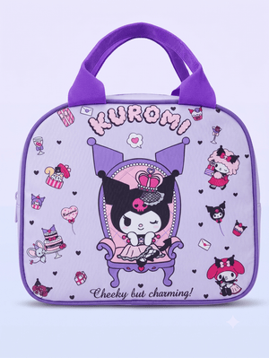 CuddleNest Kids Kuromi Insulated Lunch Bag with Zipper Pocket 5L - Insulated lunch bag