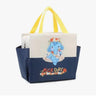 CuddleNest Kids Lunch Tote – Dual Colour, Insulated, Waterproof Food Storage Bag with Adorable Animal Prints for Girls & Boys (Beige & Navy Blue) - Lunch Box Bag_Cream_Nice Day_40*26*14