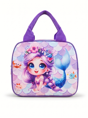 CuddleNest Kids Mermaid Insulated Lunch Bag with Zipper Pocket 5L - Insulated lunch bag