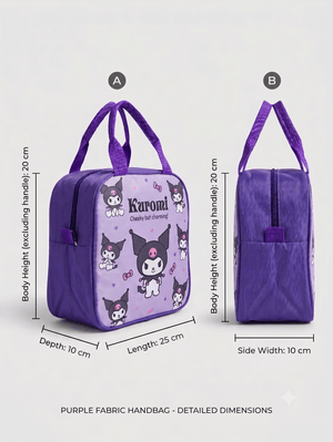 CuddleNest Kids Mermaid Insulated Lunch Bag with Zipper Pocket 5L - Insulated lunch bag