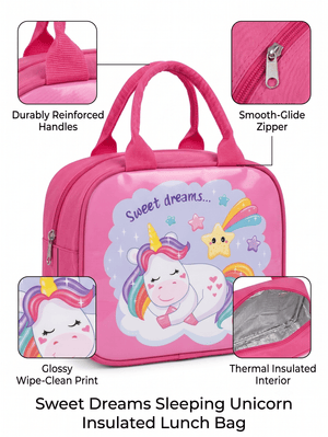 CuddleNest Kids Mermaid Insulated Lunch Bag with Zipper Pocket 5L - Insulated lunch bag