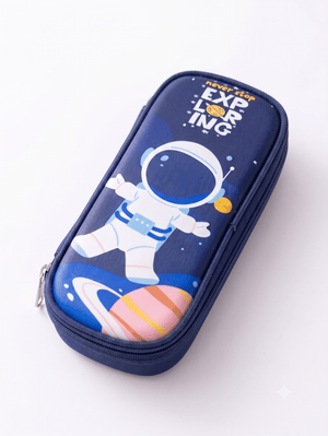 CuddleNest Kids Space Astronaut Multi-Slot Pencil Pouch Dark Blue - Stationery
