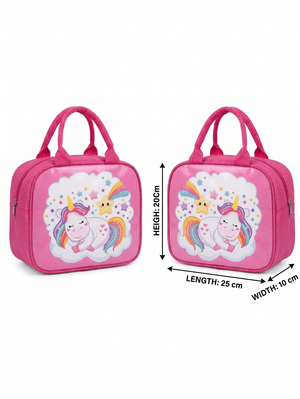 CuddleNest Kids Unicorn Insulated Lunch Bag with Zipper Pocket 5L - Insulated lunch bag