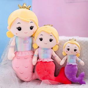 CuddleNest Mermaid Doll Soft Toy 30 cm - Purple - Soft Toys