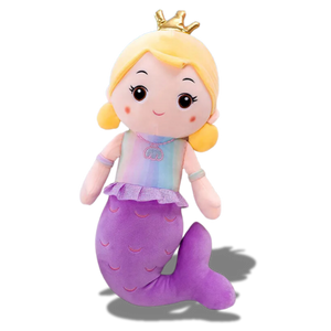 CuddleNest Mermaid Doll Soft Toy 30 cm - Purple - Soft Toys