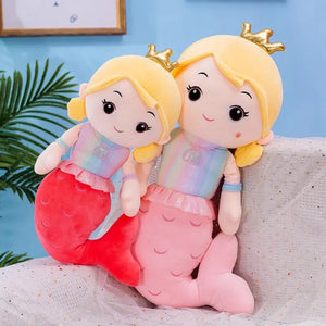 CuddleNest Mermaid Doll Soft Toy 30 cm - Red - Soft Toys