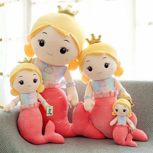 CuddleNest Mermaid Doll Soft Toy 30 cm - Red - Soft Toys