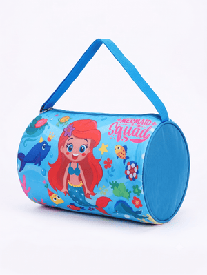 CuddleNest Mermaid Squad Kids Barrel Duffle Bag - Kids & Baby Bags