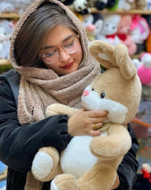 CuddleNest Plush Bunny Soft Toy | Cuddly Rabbit Teddy for Kids, Baby Girls & Gifting - Bugs Bunny_Brown