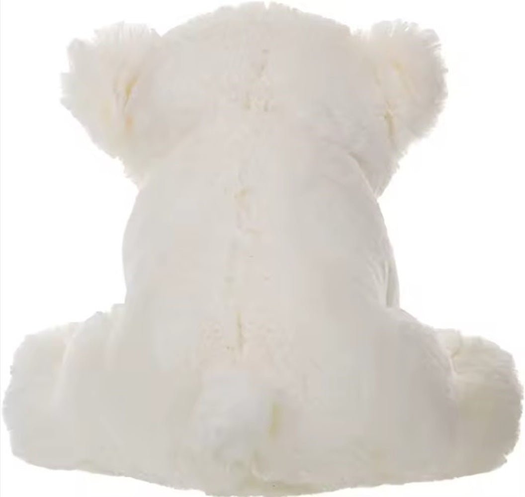 CuddleNest Plush Polar Bear Soft Toy | White Stuffed Animal with Black Paws - Polar Bear_White