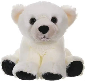 CuddleNest Plush Polar Bear Soft Toy | White Stuffed Animal with Black Paws - Polar Bear_White