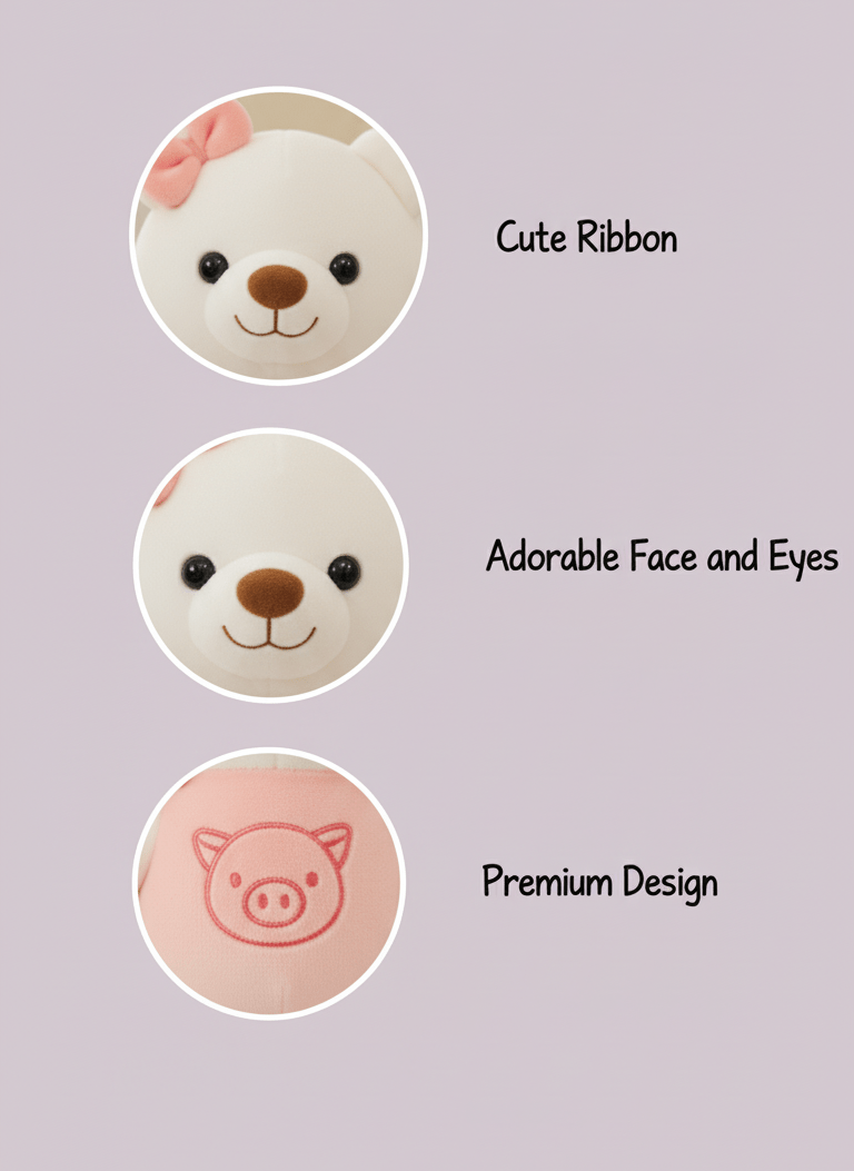 CuddleNest Plush Strawberry Lily Teddy Bear - Strawberry Lily_Pink