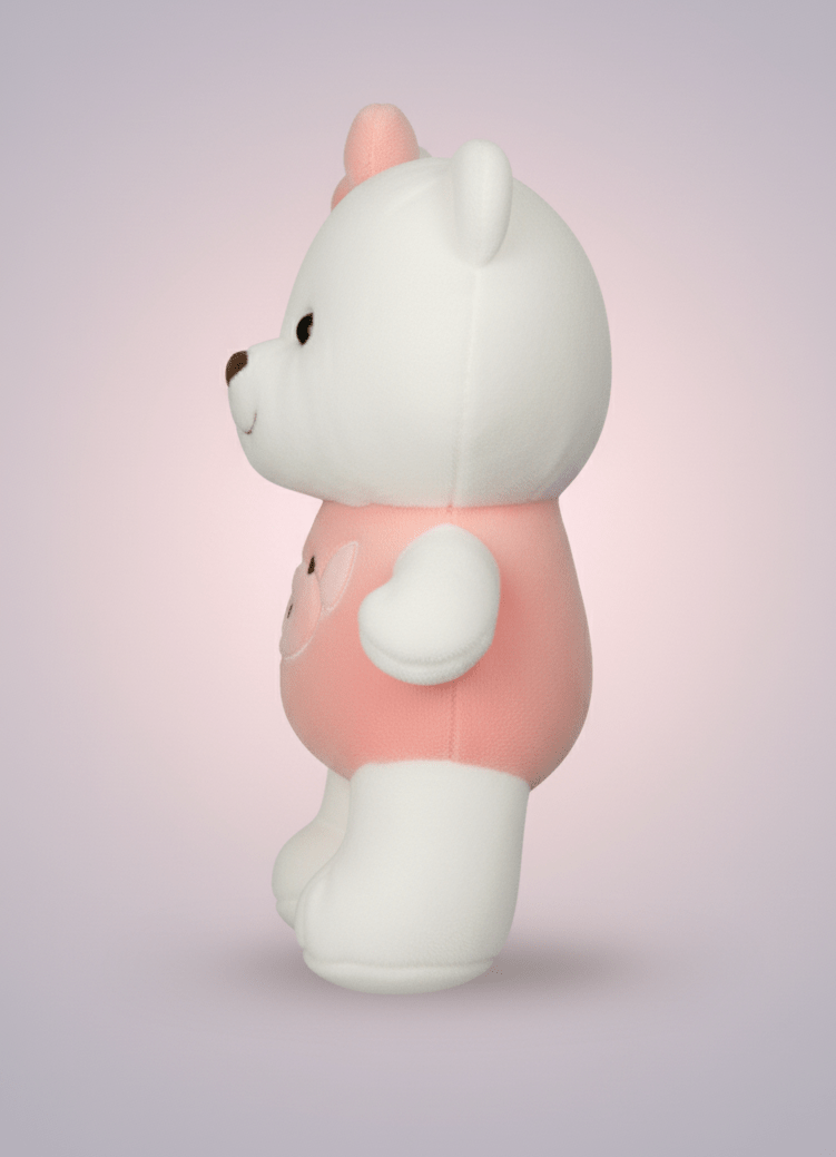 CuddleNest Plush Strawberry Lily Teddy Bear - Strawberry Lily_Pink