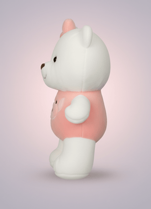 CuddleNest Plush Strawberry Lily Teddy Bear - Strawberry Lily_Pink
