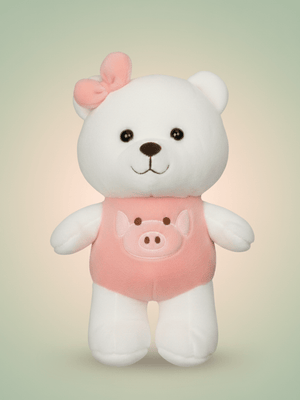 CuddleNest Plush Strawberry Lily Teddy Bear - Strawberry Lily_Pink