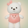 CuddleNest Plush Strawberry Lily Teddy Bear - Strawberry Lily_Pink