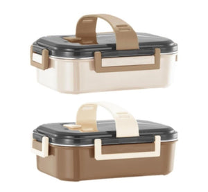 CuddleNest Premium Stainless Steel Double Layer Lunch Box – 700ml | Leakproof, Microwave-Safe, Stylish