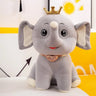 CuddleNest Royal Elephant Plush Toy with Crown - Crown_Elephant_Grey