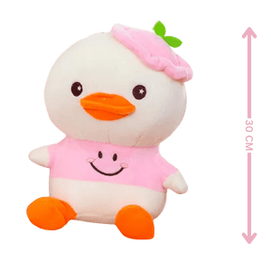 CuddleNest Soft Plush White Pink Duck Toy - Height: 30 cm - White_Duck_30*24*19