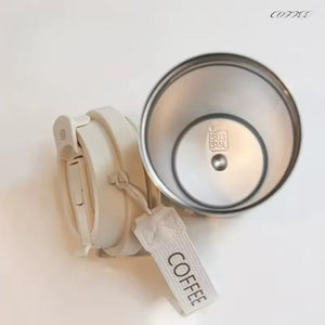 CuddleNest Stainless Steel Coffee Mug | Double Wall Vacuum Insulated Travel Cup - Coffee Cup_Pink_19*9*9