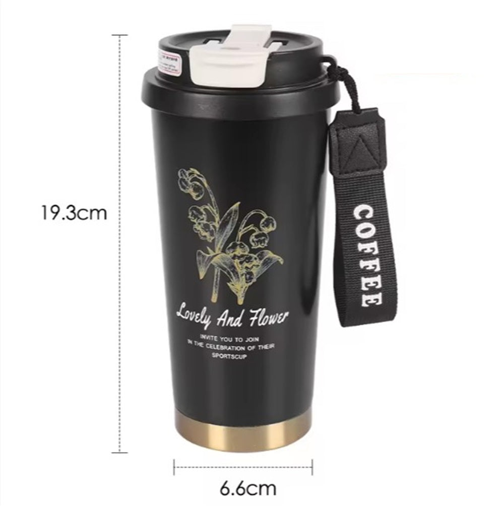 CuddleNest Stainless Steel Coffee Mug | Double Wall Vacuum Insulated Travel Cup - Coffee Cup_Cream_19*9*9