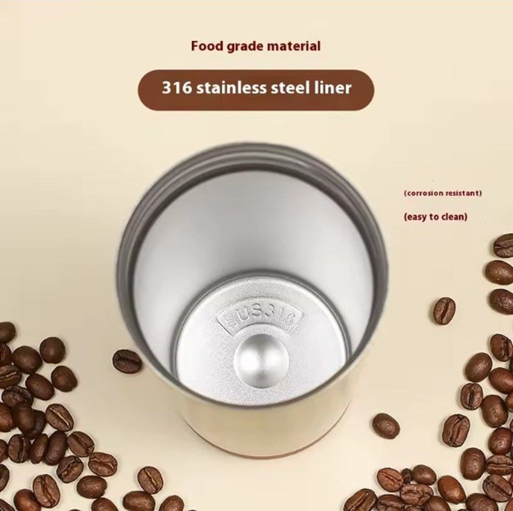 CuddleNest Stainless Steel Coffee Mug | Double Wall Vacuum Insulated Travel Cup - Coffee Cup_Cream_19*9*9
