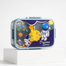 CuddleNest Steel Lunch Box 750 ml | 3 Compartment Bento Style Tiffin with Spoon & Chopsticks - Lunch Box_2532_Dream Space_Blue