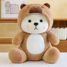 CuddleNest Teddy Bear Plush Toy, 25 cm, Soft Stuffed Animal with Removable Hat, Kids Room Décor - Panda_with_Hoodie_brown_25*15*12