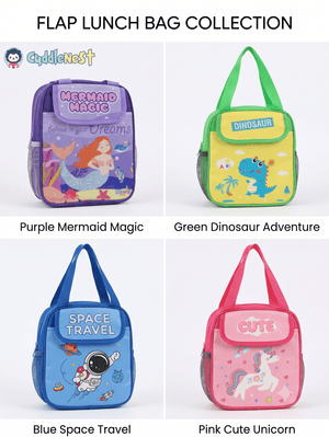 CuddleNest Thermal Insulated Flap Lunch Bag – Blue Space Edition - Insulated lunch bag