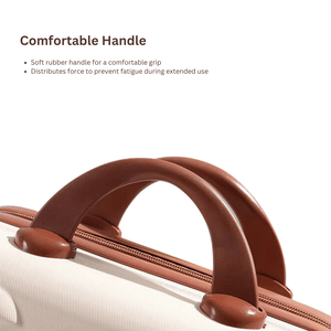 CuddleNest Travel Vanity Case for Women – Durable Hardshell Cosmetic Bag - Vanity Bag_Withlock_Kids_Cream_30*30*15