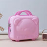 CuddleNest Travel Vanity Case for Women – Durable Hardshell Cosmetic Bag with Lock, Strap & Zipper - Vanity Bag_Withlock_Kids_Pink_30*30*15