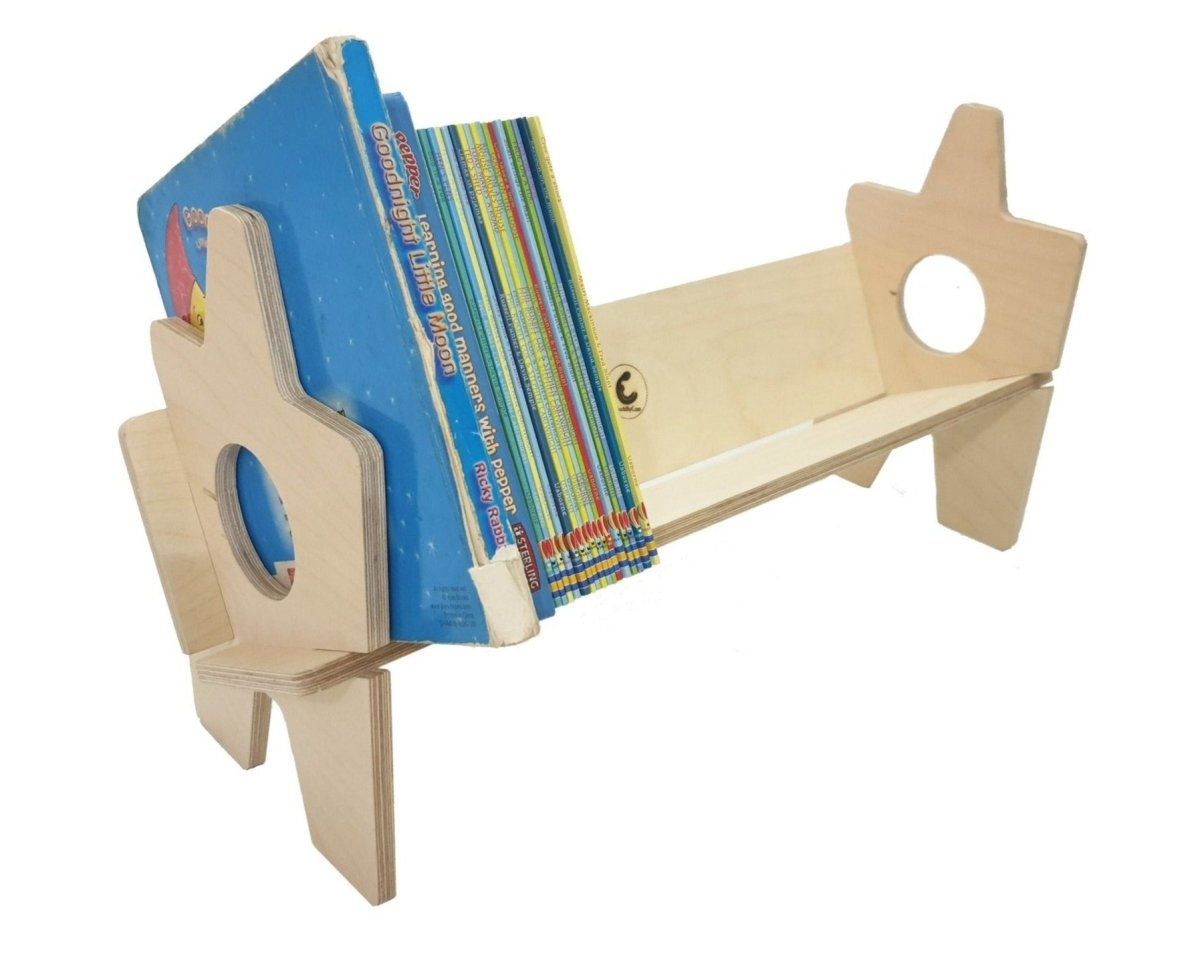 CuddlyCoo Stackable Book Shelf - Beige - BOOKSHELFSTACK