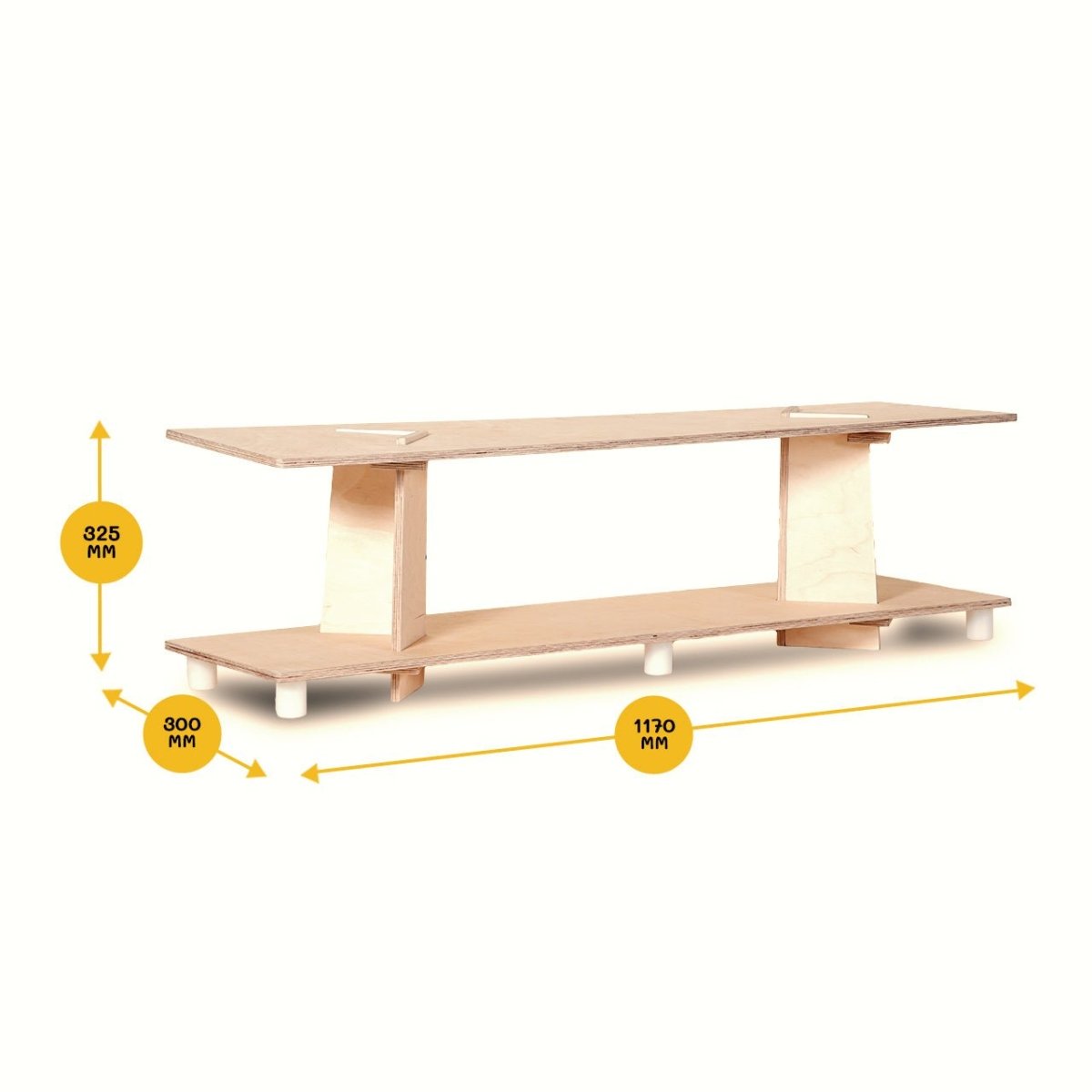 CuddlyCoo Wooden Montessori Shelf- 2 Tier - CCMONTSHELF2