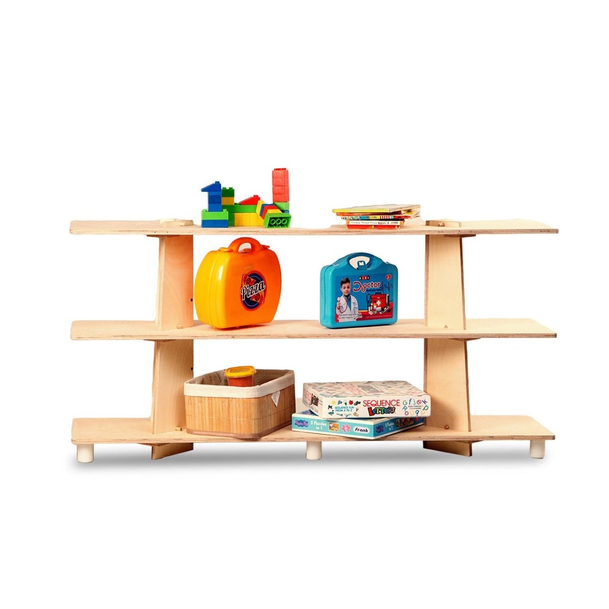 CuddlyCoo Wooden Montessori Shelf- 3 Tier - CCMONTSHELF3