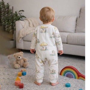 Cute Hedgehog, Full Sleeves Jumpsuit Romper for Tiny Toddlers - 3 - 6 Months Kids Clothing