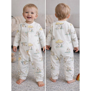 Cute Hedgehog, Full Sleeves Jumpsuit Romper for Tiny Toddlers - 3 - 6 Months Kids Clothing