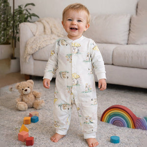 Cute Hedgehog, Full Sleeves Jumpsuit Romper for Tiny Toddlers - 3 - 6 Months Kids Clothing