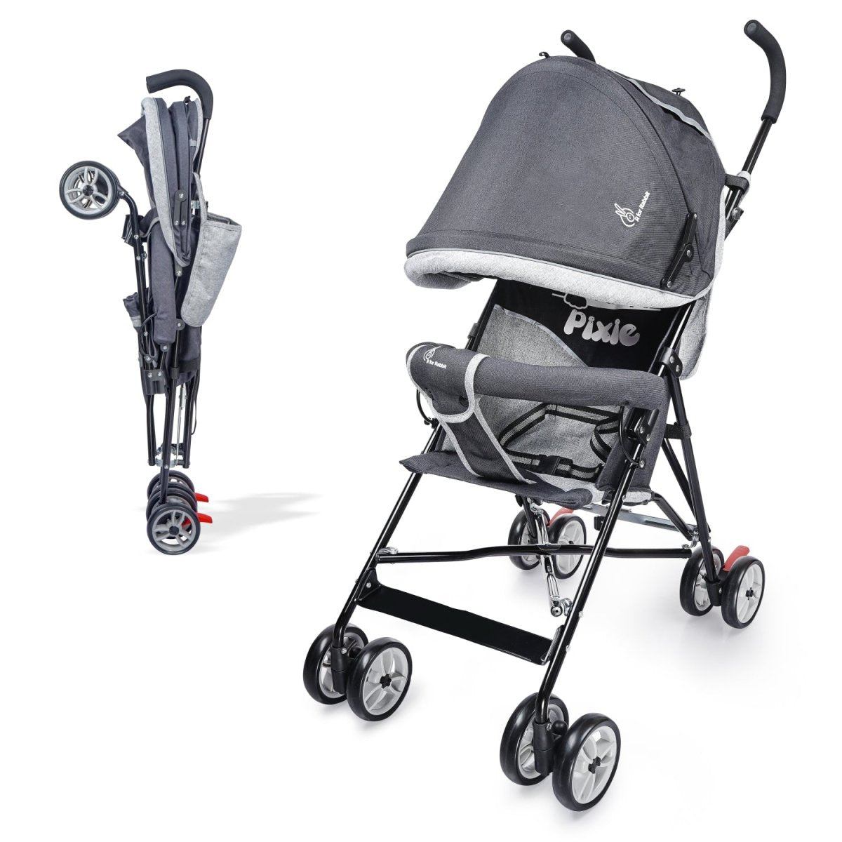 Cute Little Pixie Buggy- Black Grey - STPXBG1