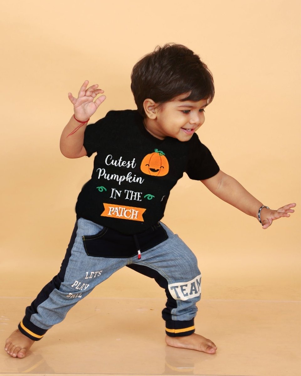 Cute Pumpkin Kids T shirt - TWKD-TRTT-0-6