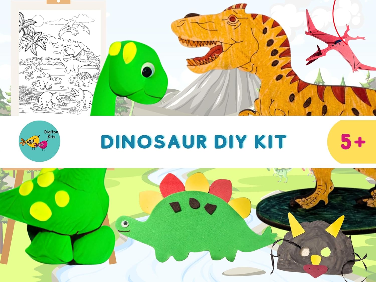 Digitox Kits DIY Dinosaur Craft Kit