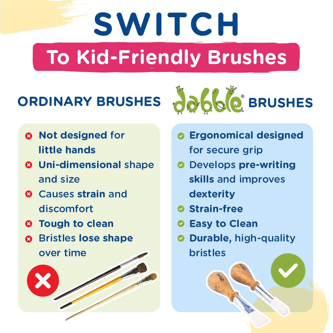 Dabble Jumbo Paint Brush Set - JMBBSH