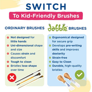 Dabble Jumbo Paint Brush Set - JMBBSH